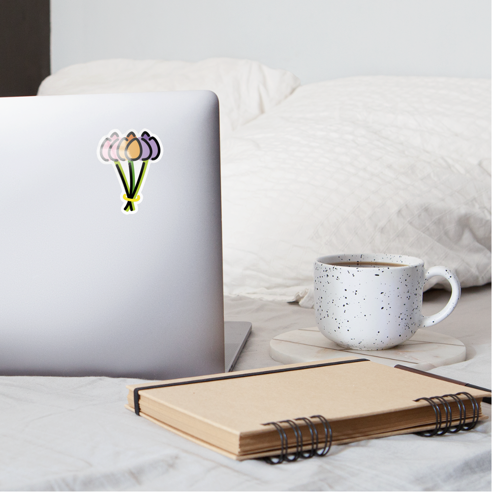 Bouquet Moji Sticker - Emoji.Express - white glossy