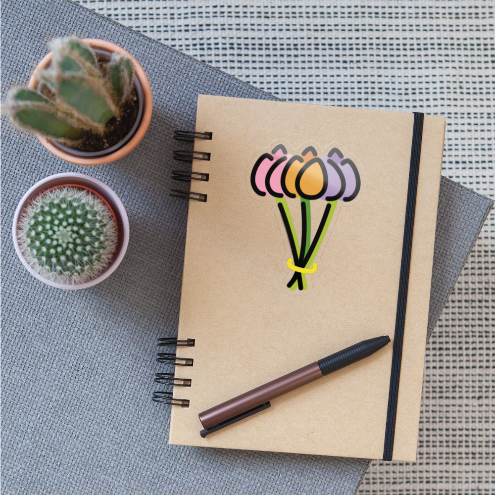 Bouquet Moji Sticker - Emoji.Express - transparent glossy