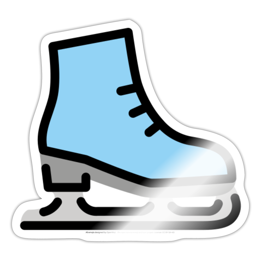 Ice Skate Moji Sticker - Emoji.Express - white glossy