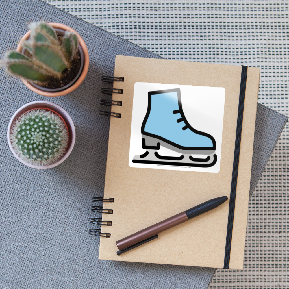Ice Skate Moji Sticker - Emoji.Express - white glossy