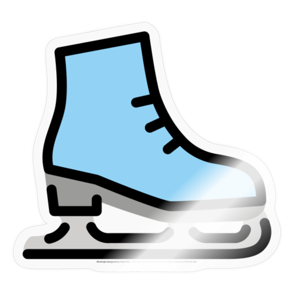 Ice Skate Moji Sticker - Emoji.Express - transparent glossy