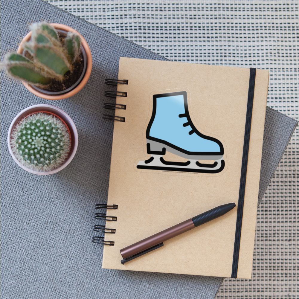 Ice Skate Moji Sticker - Emoji.Express - transparent glossy