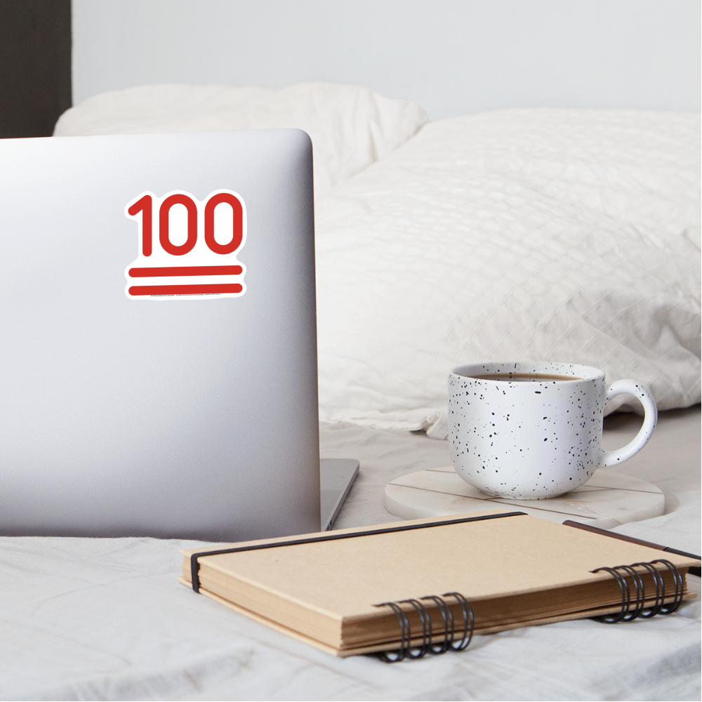 Hundred Points Moji Sticker - Emoji.Express - white matte