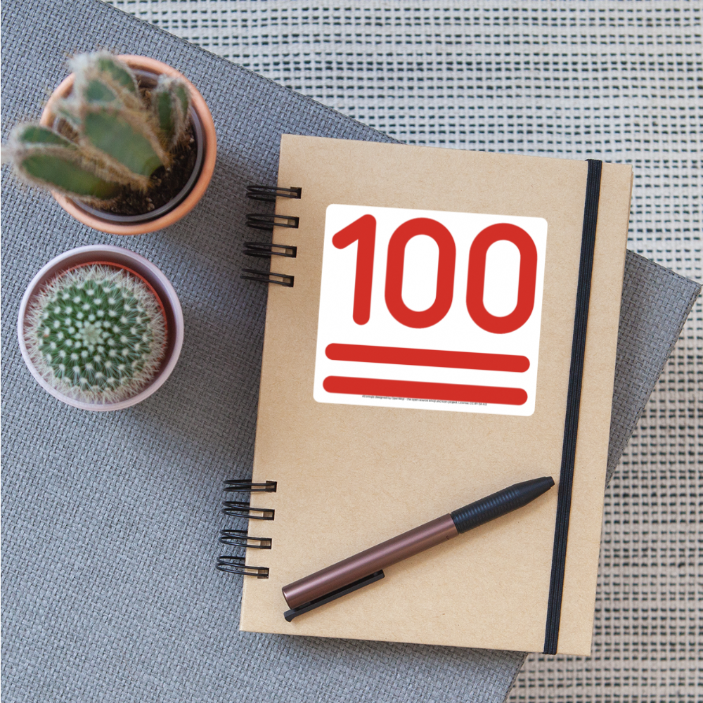 Hundred Points Moji Sticker - Emoji.Express - white matte