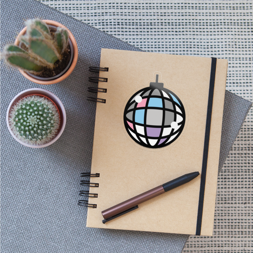 Mirror Ball Moji Sticker - Emoji.Express - transparent glossy
