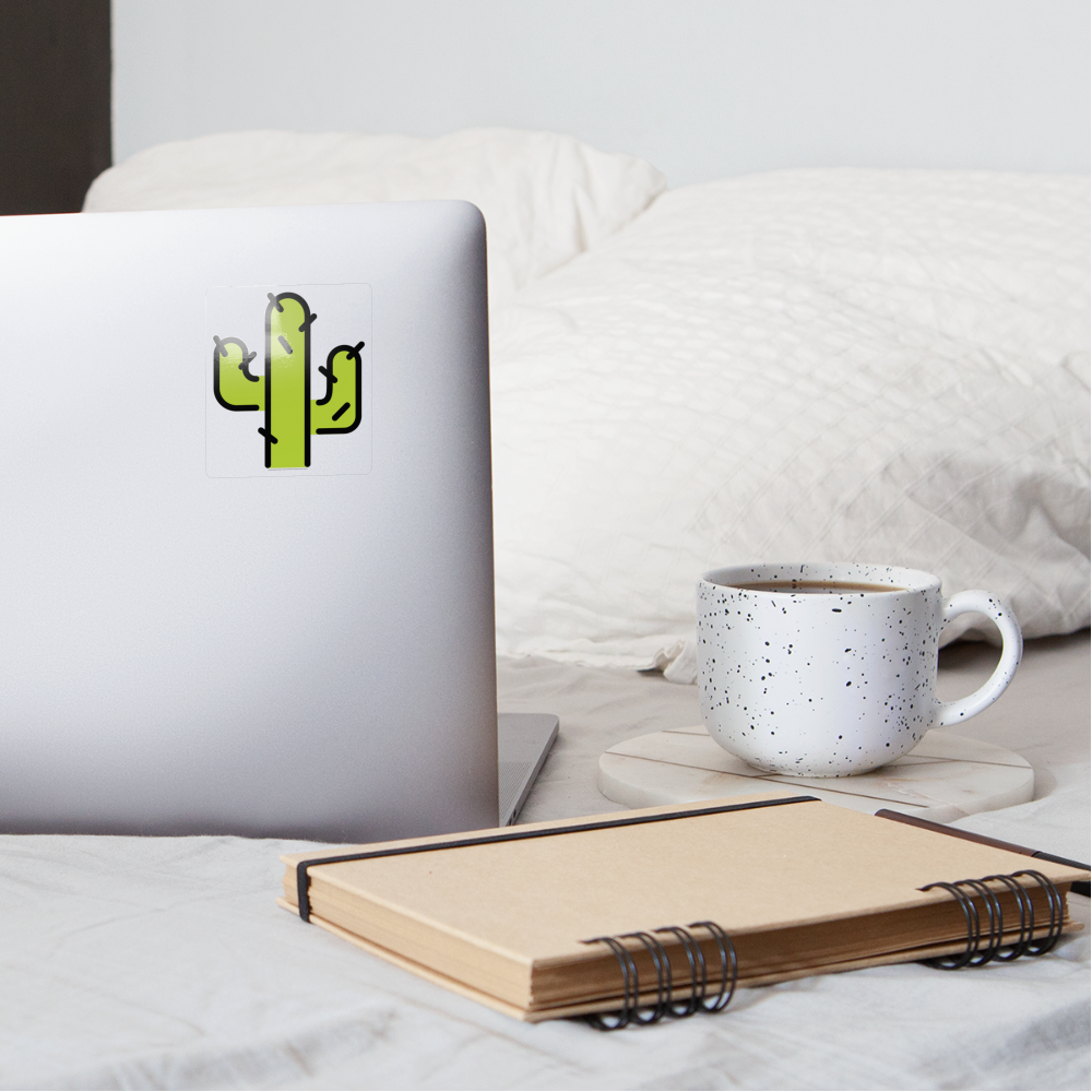 Cactus Moji Sticker - Emoji.Express - transparent glossy