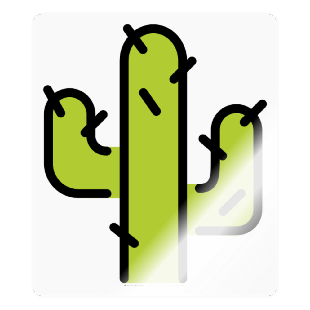Cactus Moji Sticker - Emoji.Express - transparent glossy