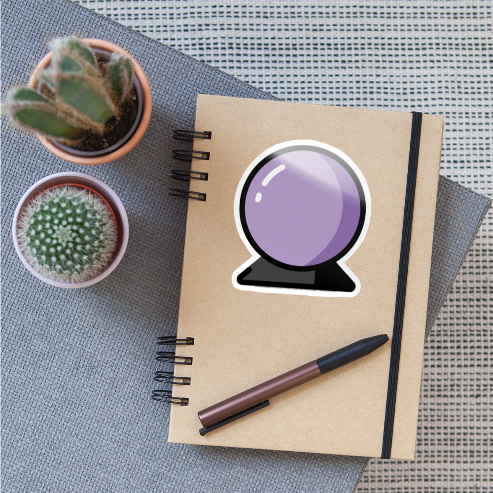 Crystal Ball Moji Sticker - Emoji.Express - white glossy