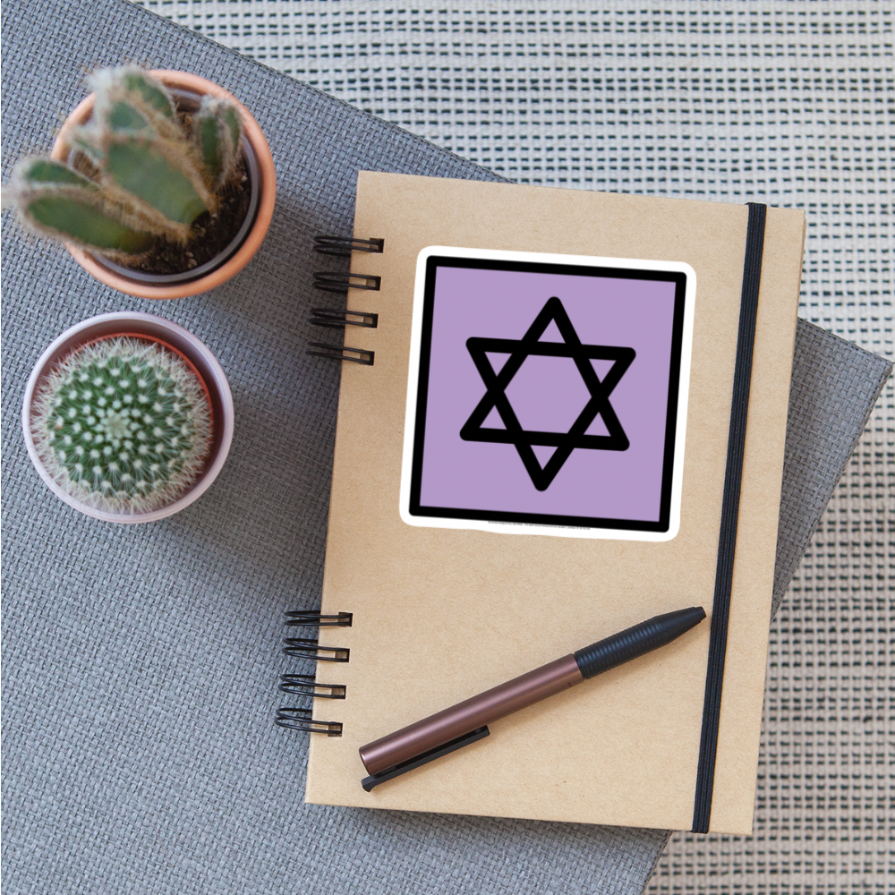 Star of David Moji Sticker - Emoji.Express - white matte