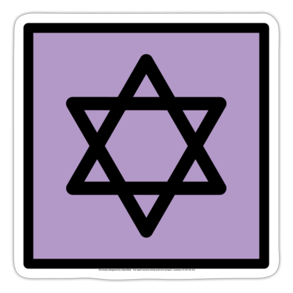 Star of David Moji Sticker - Emoji.Express - white matte