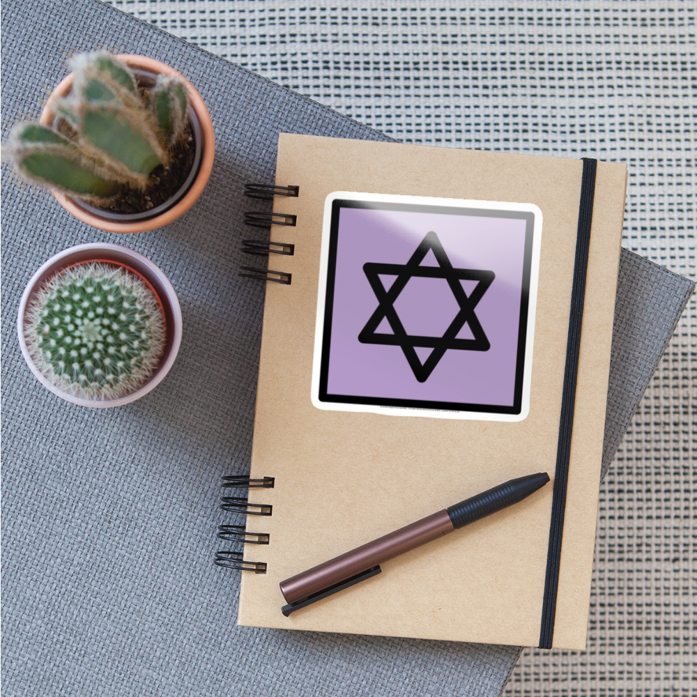 Star of David Moji Sticker - Emoji.Express - white glossy