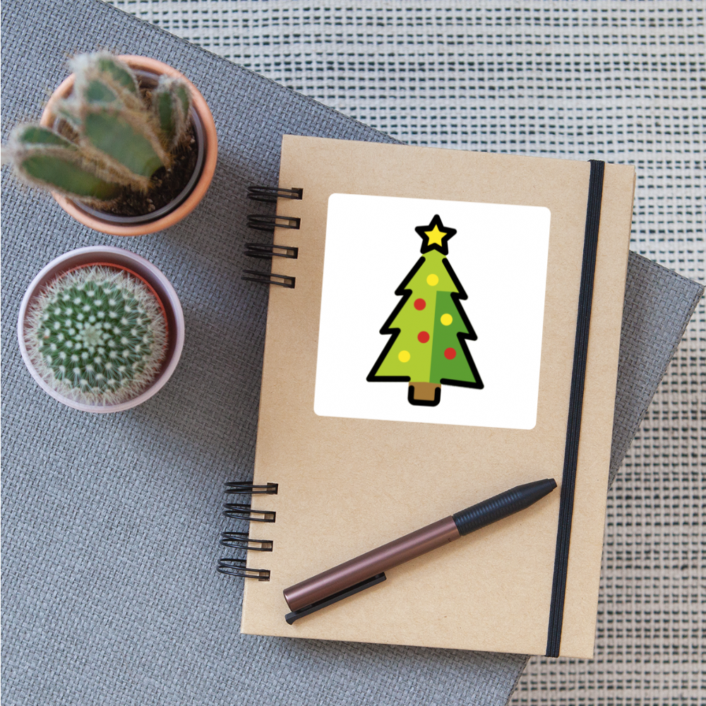 Christmas Tree Moji Sticker - Emoji.Express - white matte