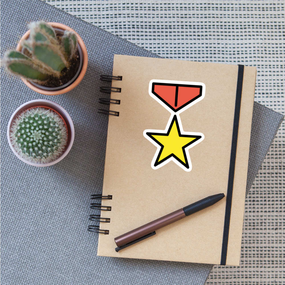 Military Medal Moji Sticker - Emoji.Express - white matte