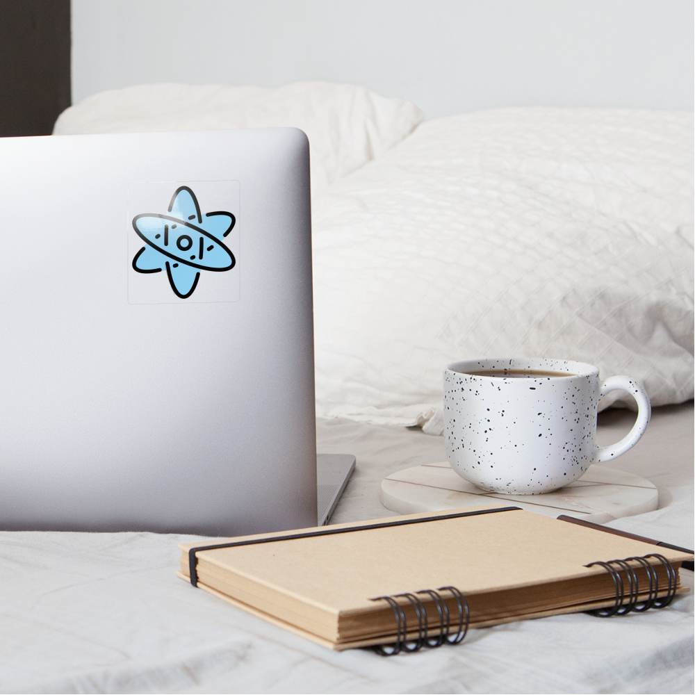 Atom Symbol Moji Sticker - Emoji.Express - transparent glossy