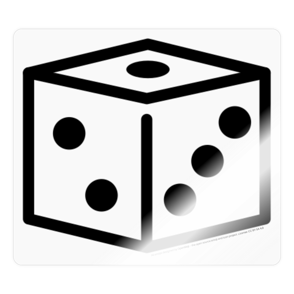 Game Die Moji Sticker - Emoji.Express - transparent glossy
