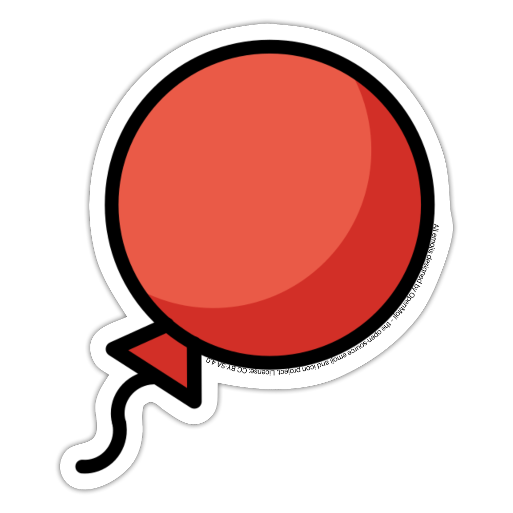 Balloon Moji Sticker - Emoji.Express - white matte