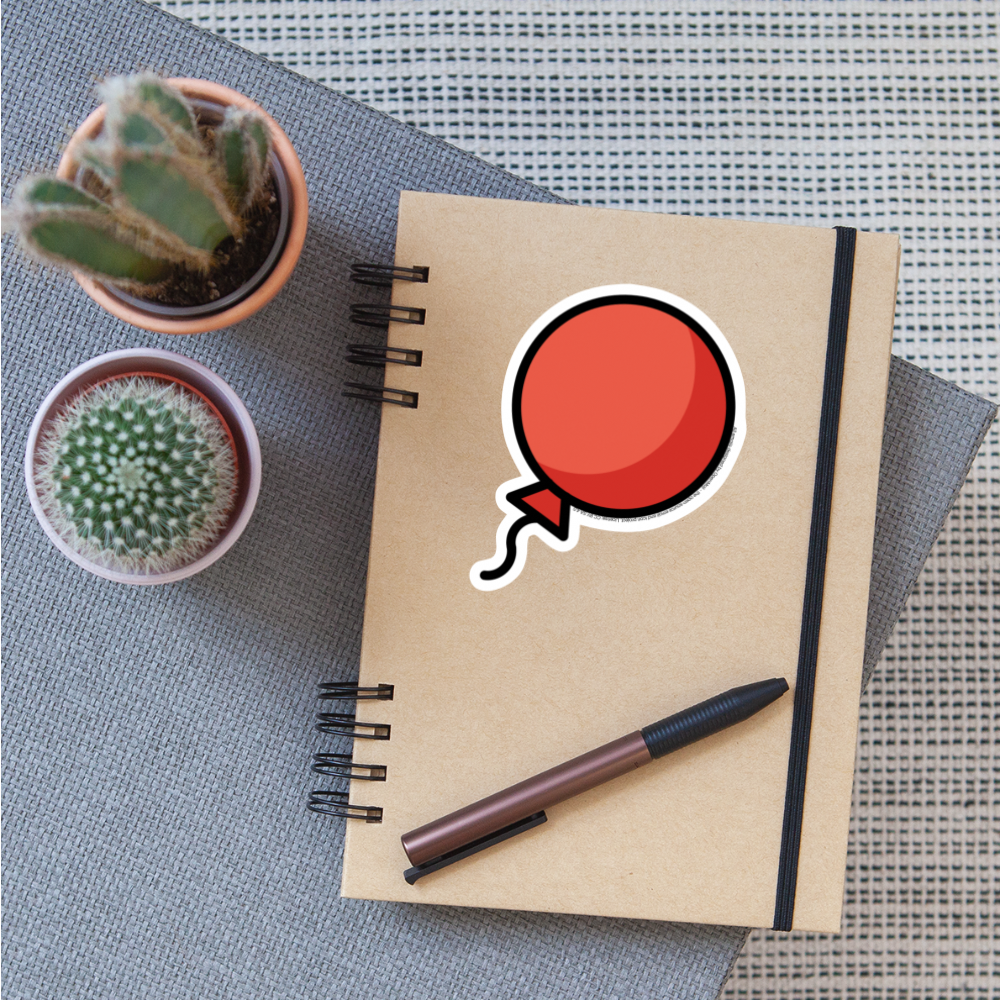 Balloon Moji Sticker - Emoji.Express - white matte