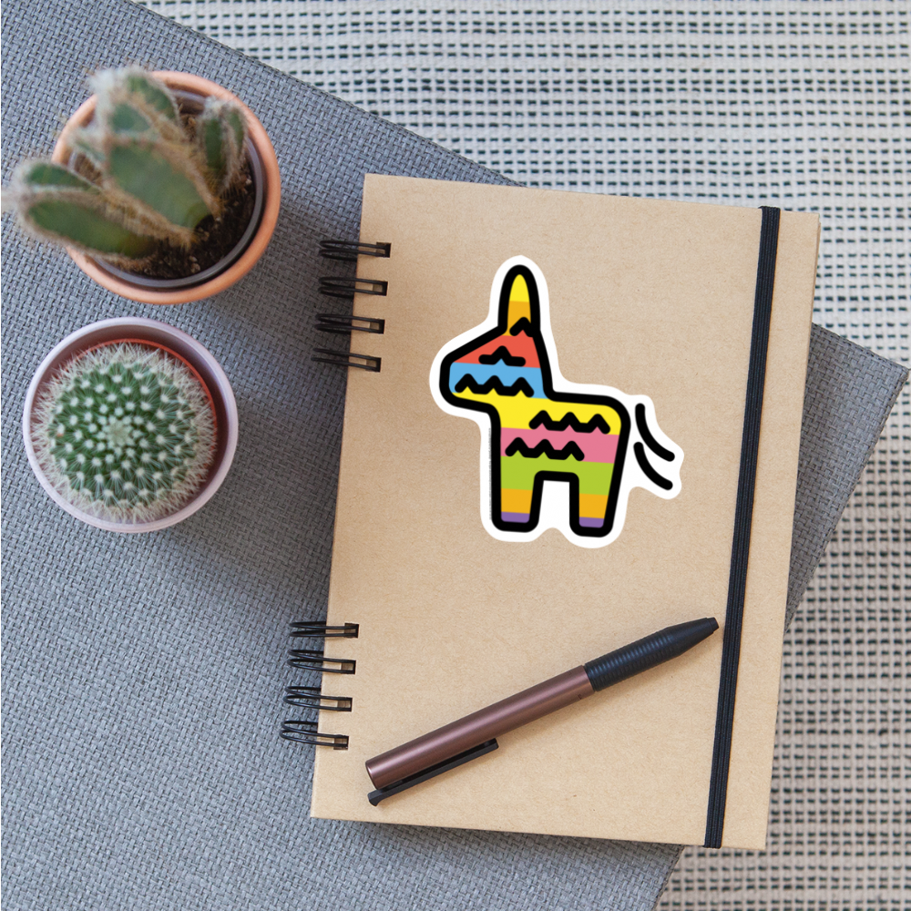 Piñata Moji Sticker - Emoji.Express - white matte