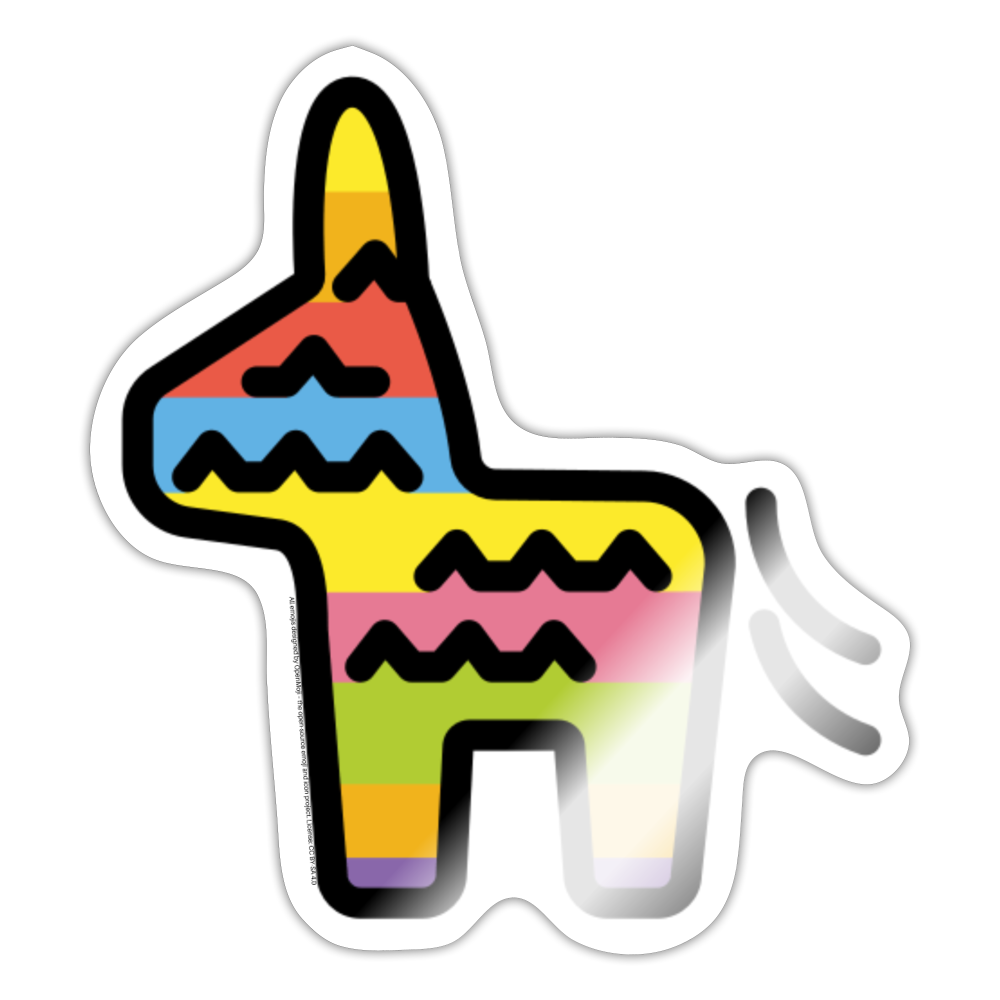 Piñata Moji Sticker - Emoji.Express - white glossy