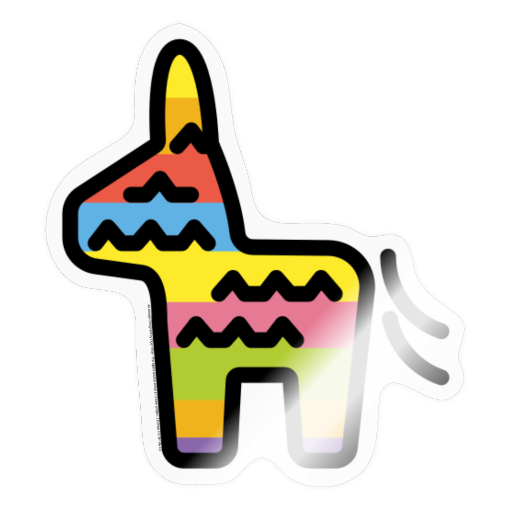 Piñata Moji Sticker - Emoji.Express - transparent glossy