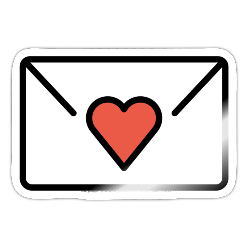 Love Letter Moji Sticker - Emoji.Express - white glossy
