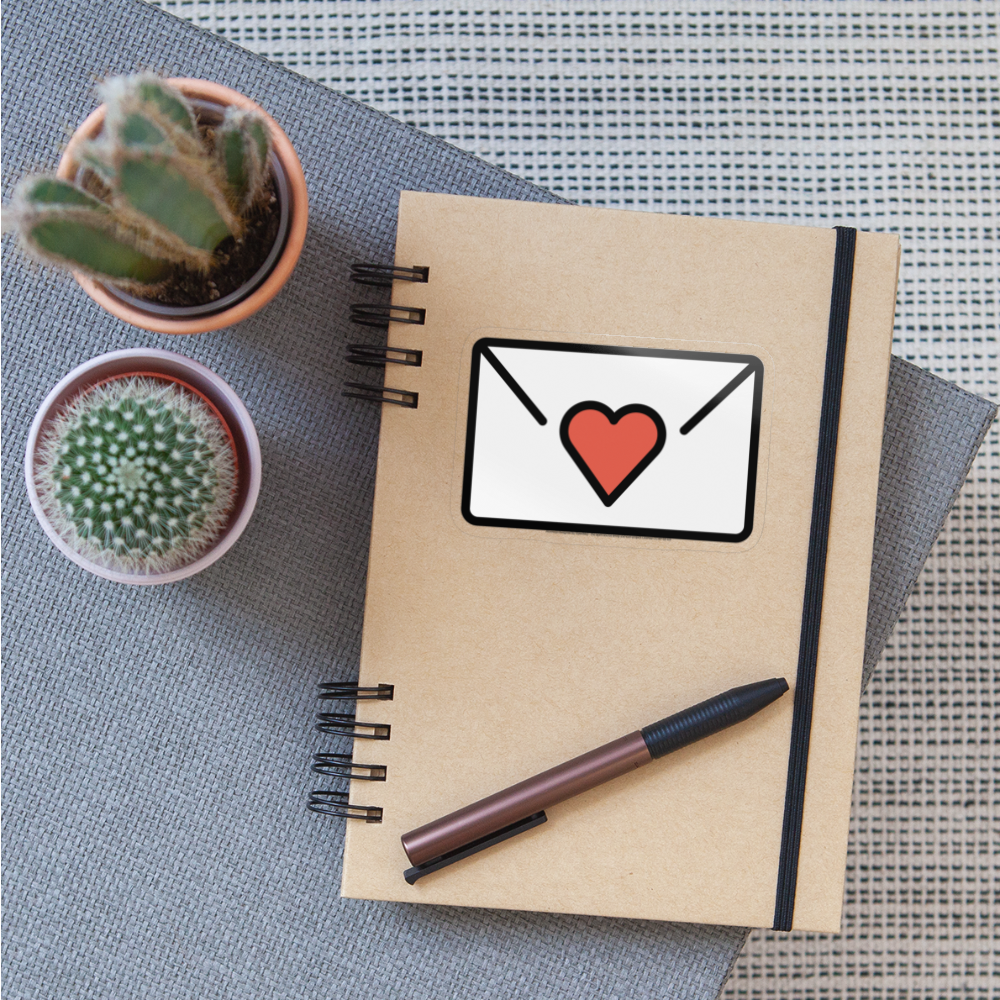 Love Letter Moji Sticker - Emoji.Express - transparent glossy