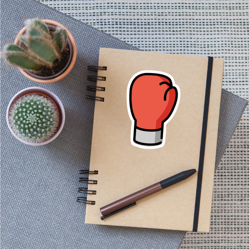 Boxing Glove Moji Sticker - Emoji.Express - white matte
