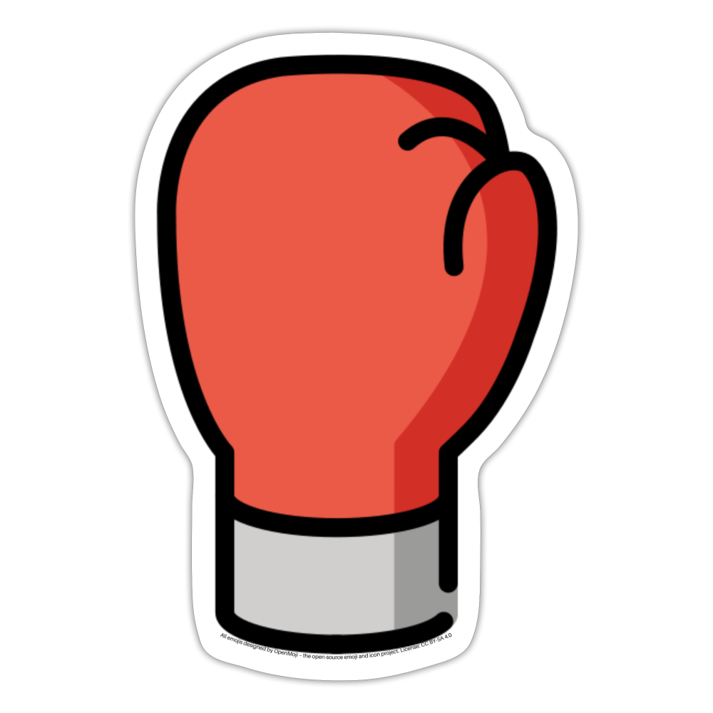 Boxing Glove Moji Sticker - Emoji.Express - white matte