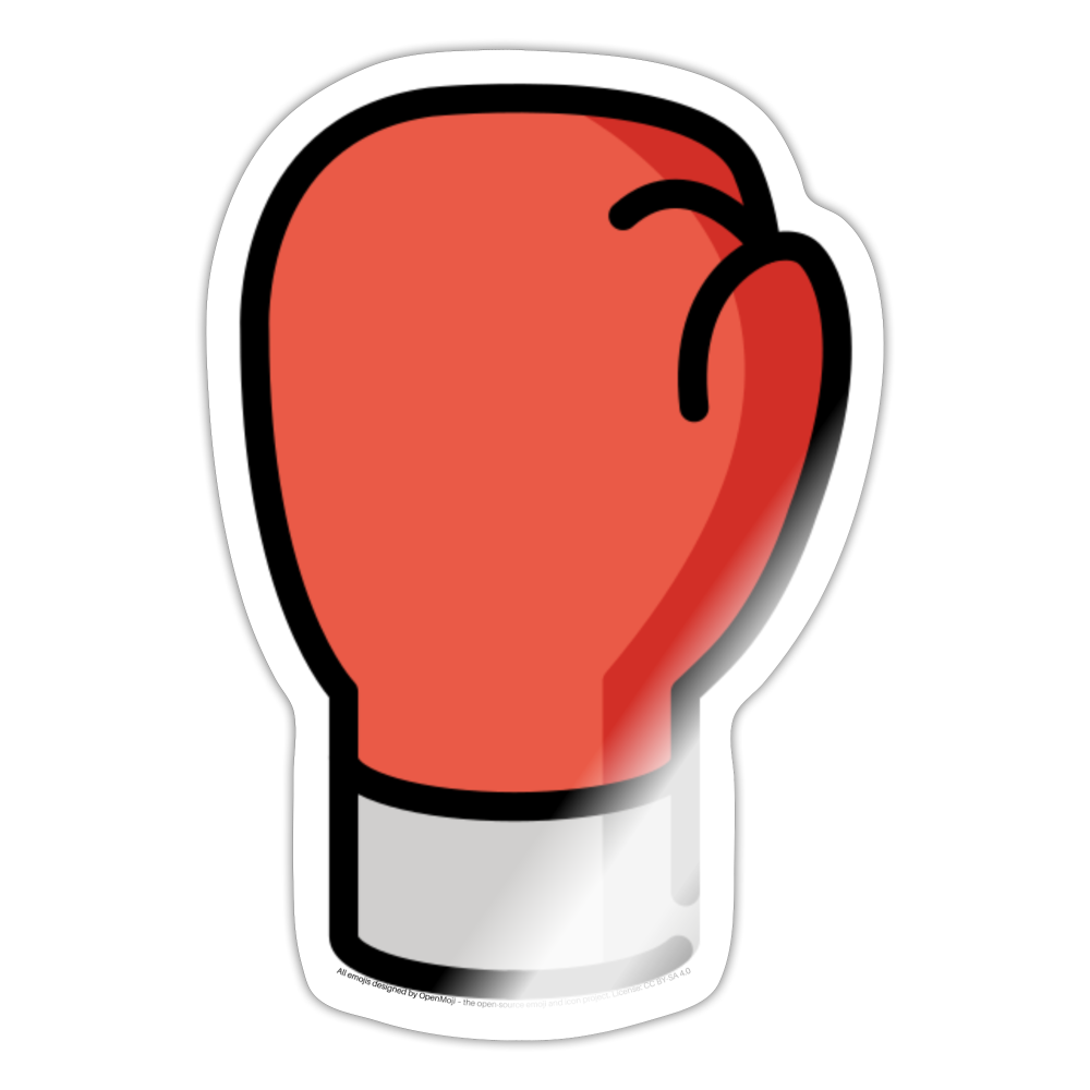 Boxing Glove Moji Sticker - Emoji.Express - white glossy