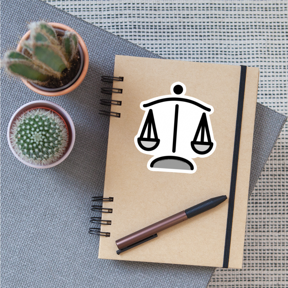 Balance Scale Moji Sticker - Emoji.Express - white matte