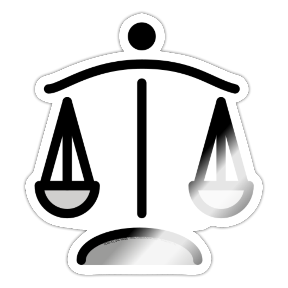 Balance Scale Moji Sticker - Emoji.Express - white glossy