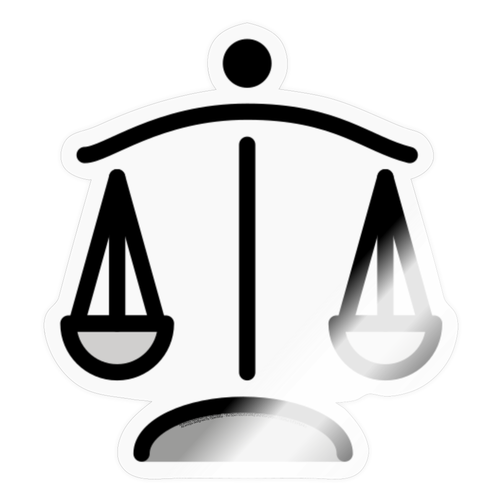 Balance Scale Moji Sticker - Emoji.Express - transparent glossy