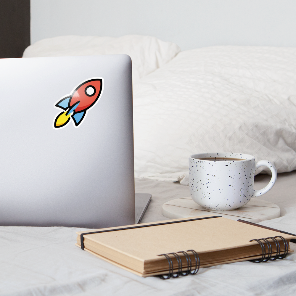 Rocket Moji Sticker - Emoji.Express - white glossy
