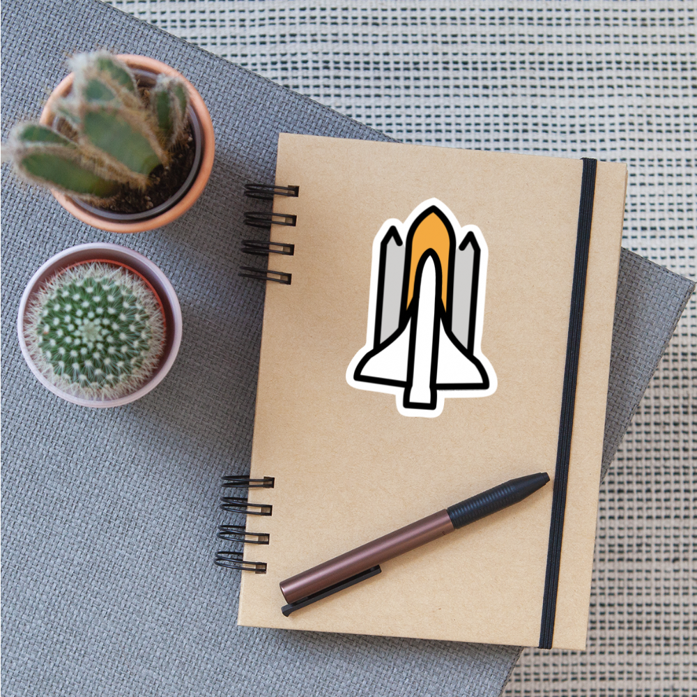 Space Shuttle Moji Sticker - Emoji.Express - white matte