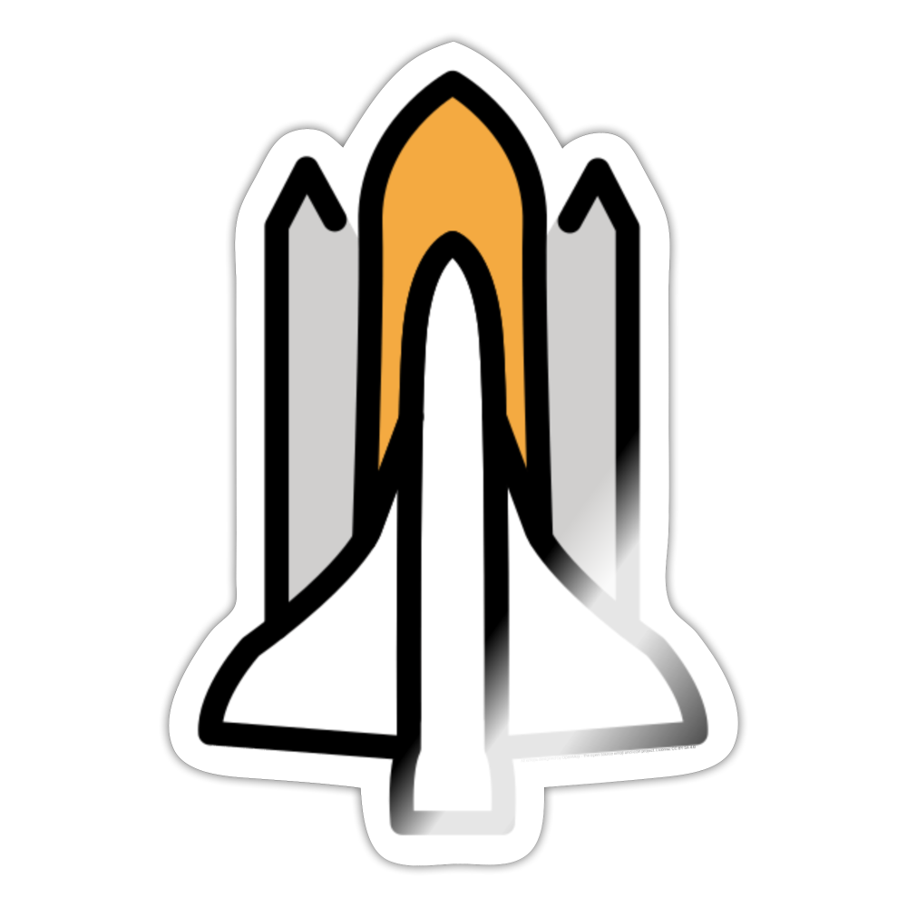 Space Shuttle Moji Sticker - Emoji.Express - white glossy