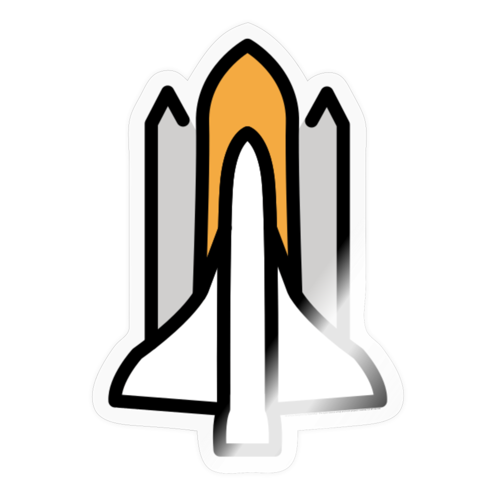 Space Shuttle Moji Sticker - Emoji.Express - transparent glossy