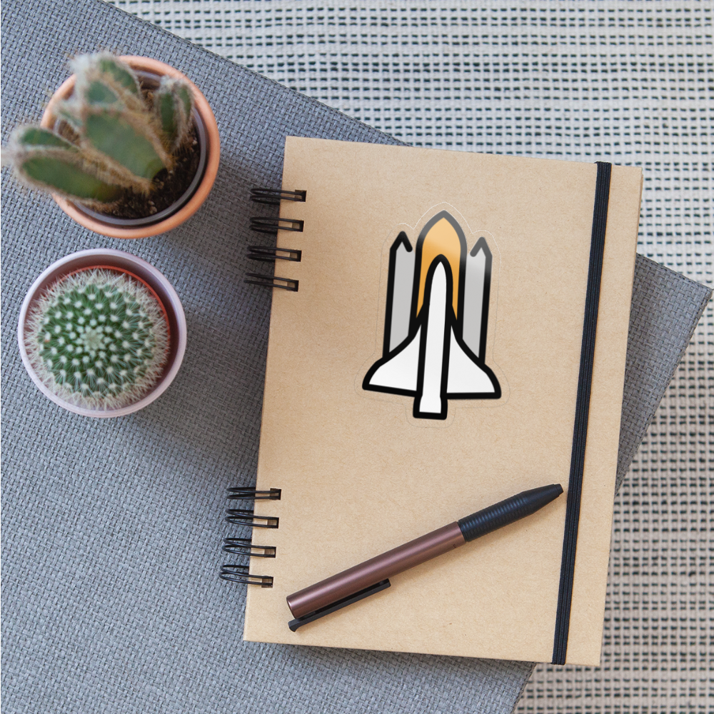 Space Shuttle Moji Sticker - Emoji.Express - transparent glossy