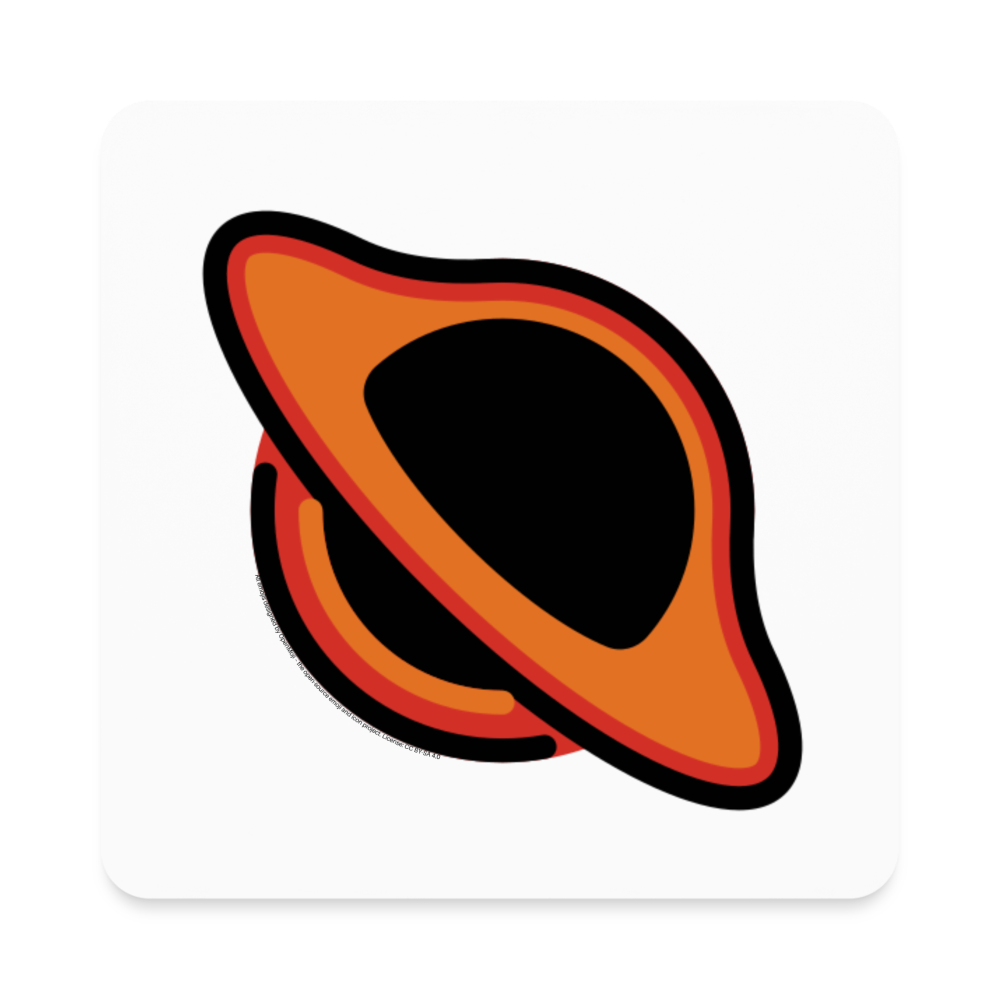 Black Hole Moji Square Magnet - Emoji.Express - white