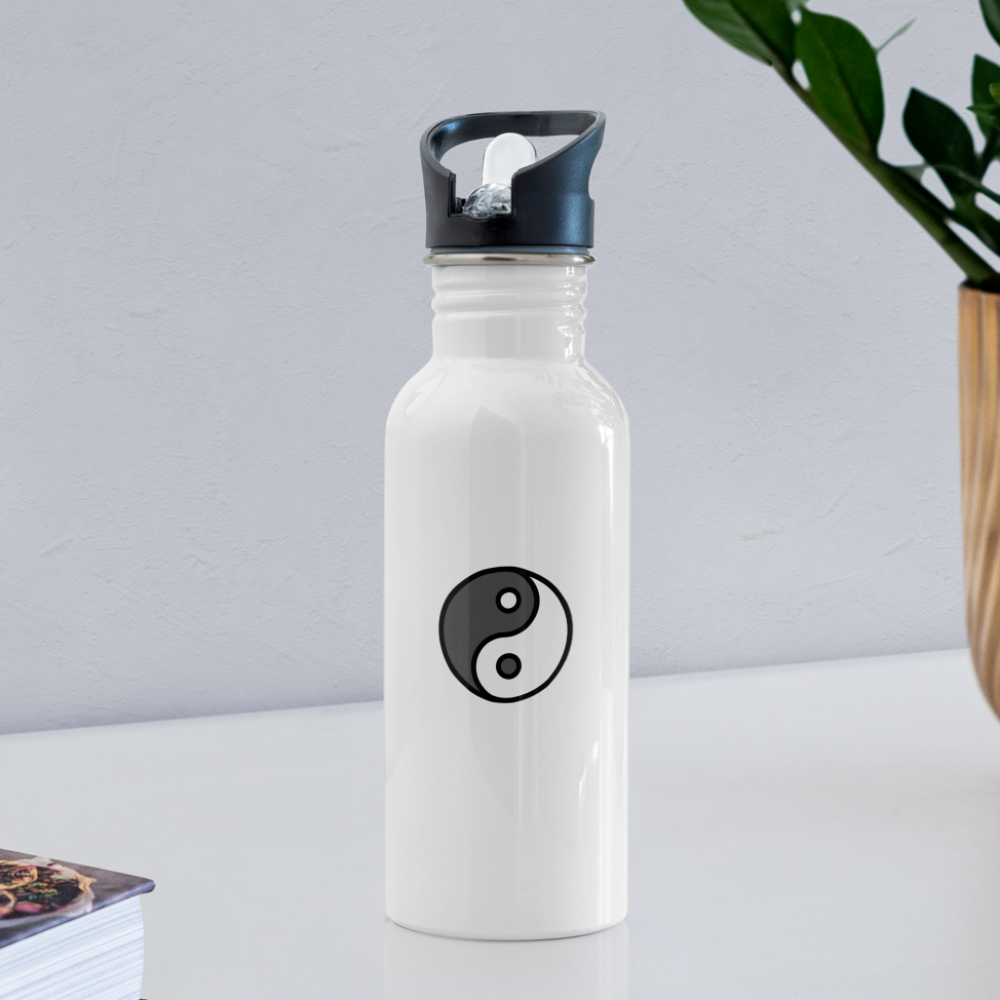 Yin Yang Moji Water Bottle - Emoji.Express - white