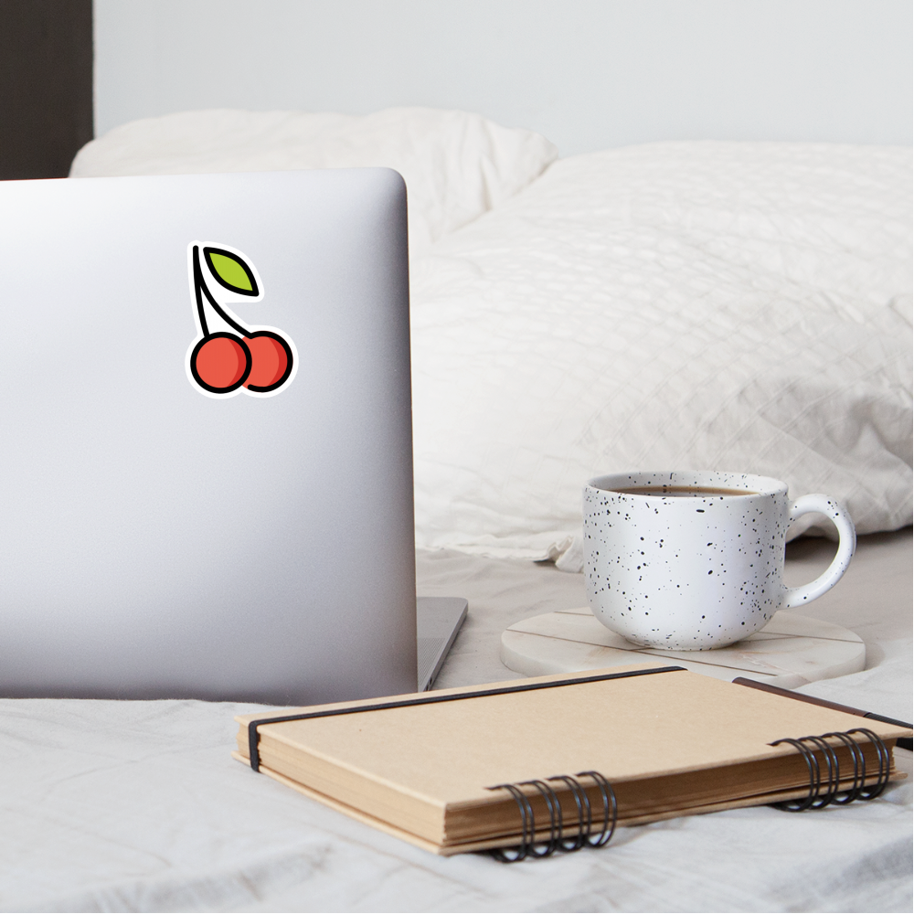 Cherries Moji Sticker - Emoji.Express - white matte