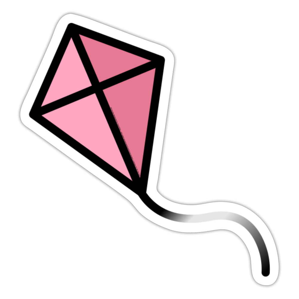 Kite Moji Sticker - Emoji.Express - white glossy