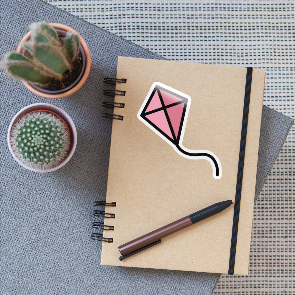 Kite Moji Sticker - Emoji.Express - white glossy