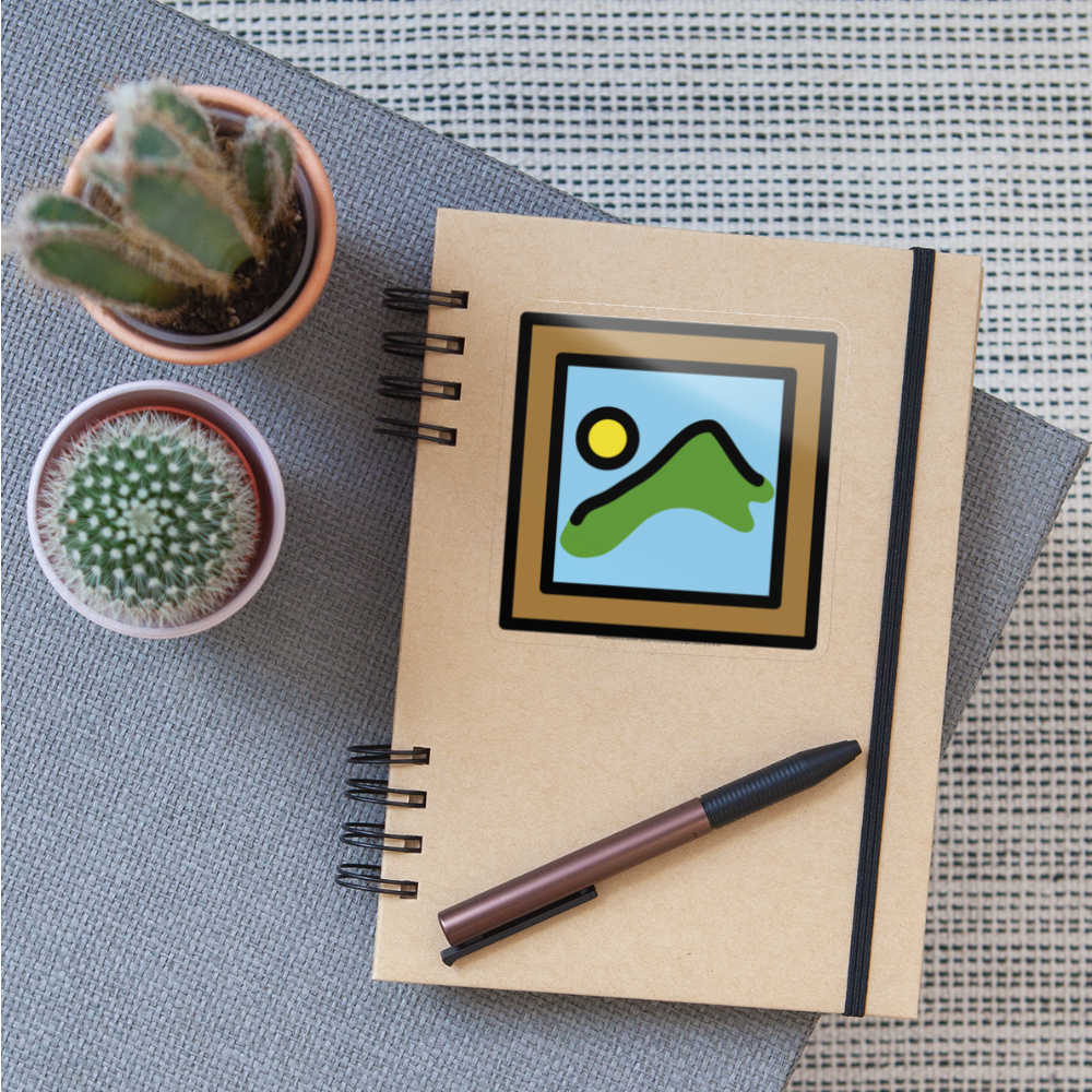 Framed Picture Moji Sticker - Emoji.Express - transparent glossy