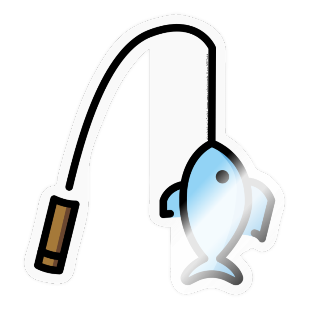 Fishing Pole Moji Sticker - Emoji.Express - transparent glossy