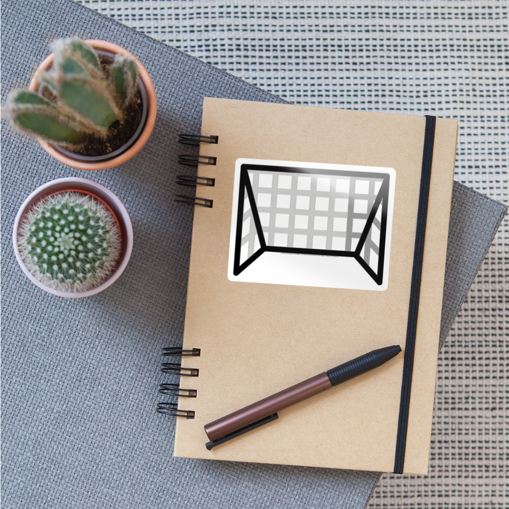 Goal Net Moji Sticker - Emoji.Express - white glossy