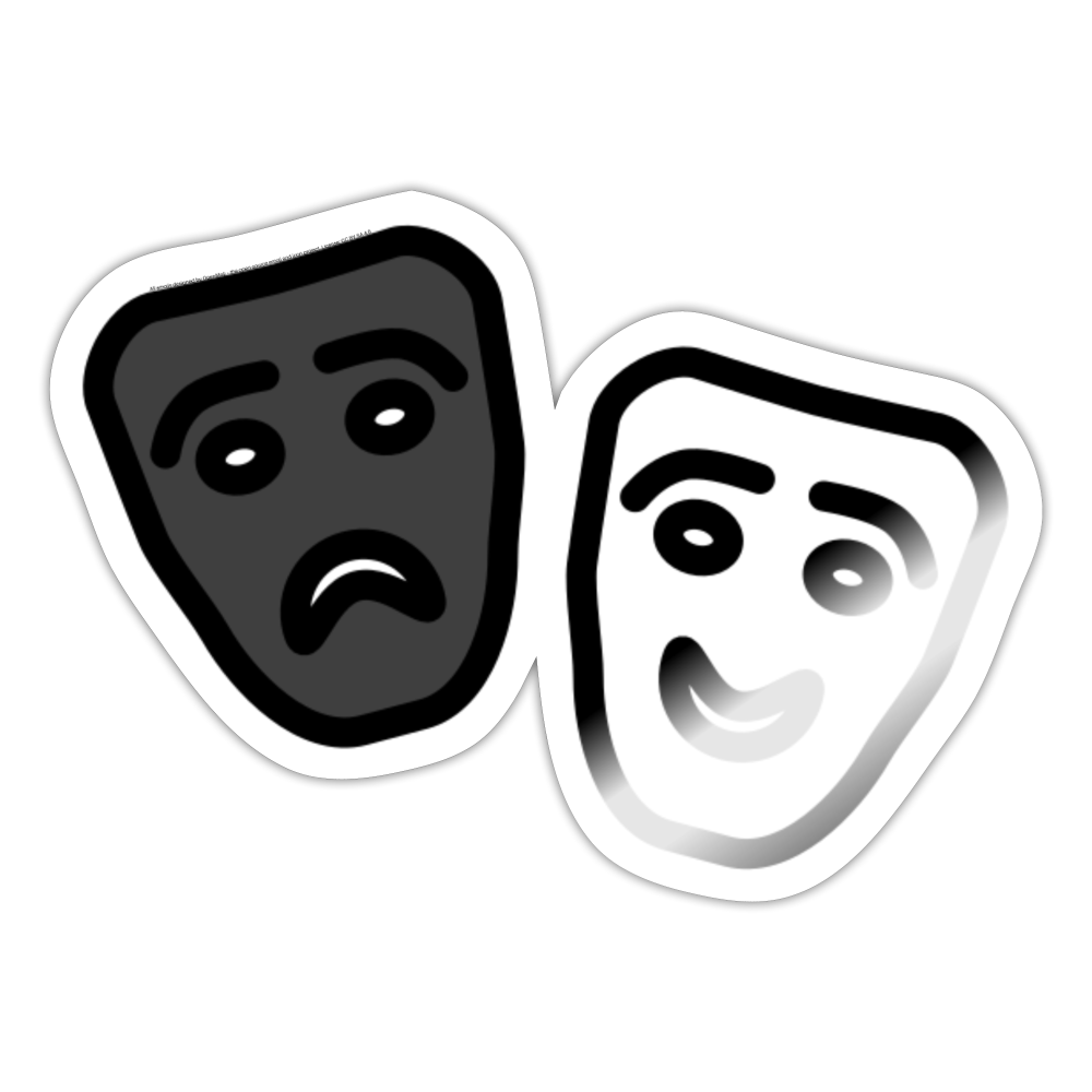 Performing Arts Moji Sticker - Emoji.Express - white glossy