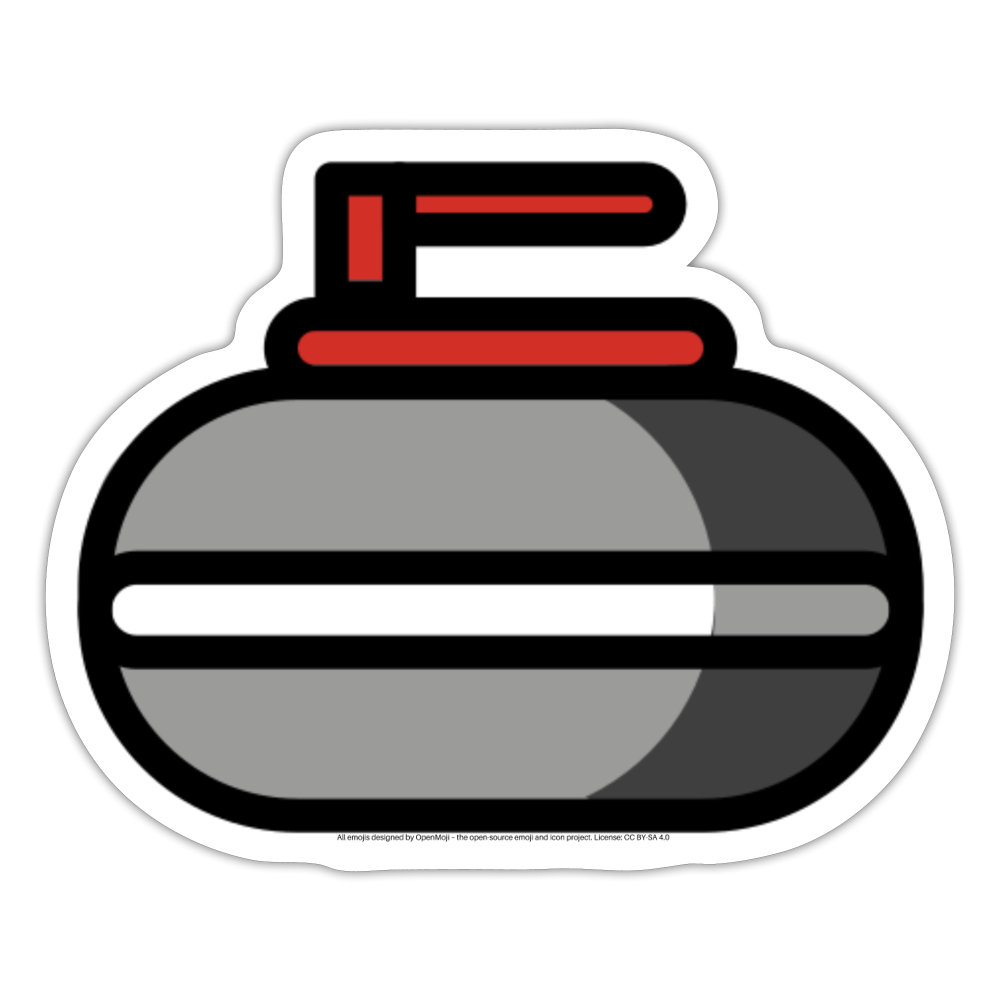 Curling Stone Moji Sticker - Emoji.Express - white matte