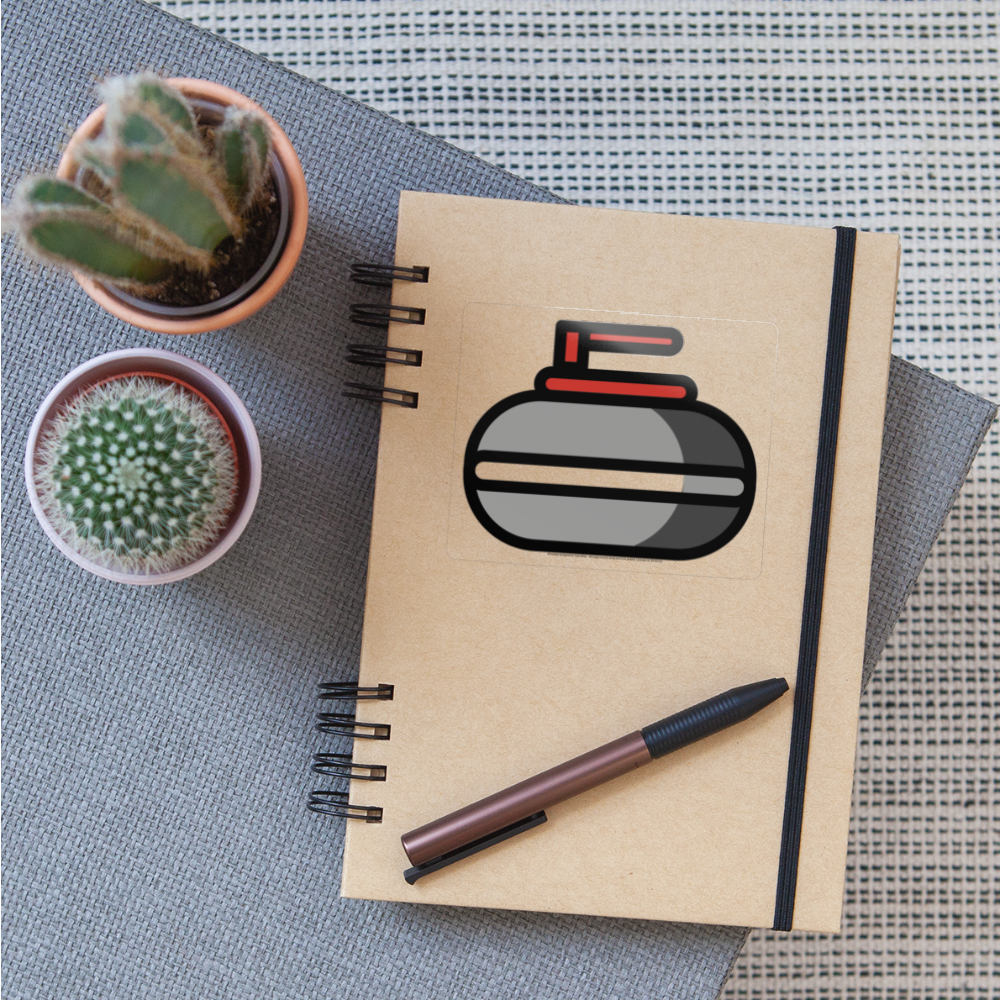 Curling Stone Moji Sticker - Emoji.Express - transparent glossy