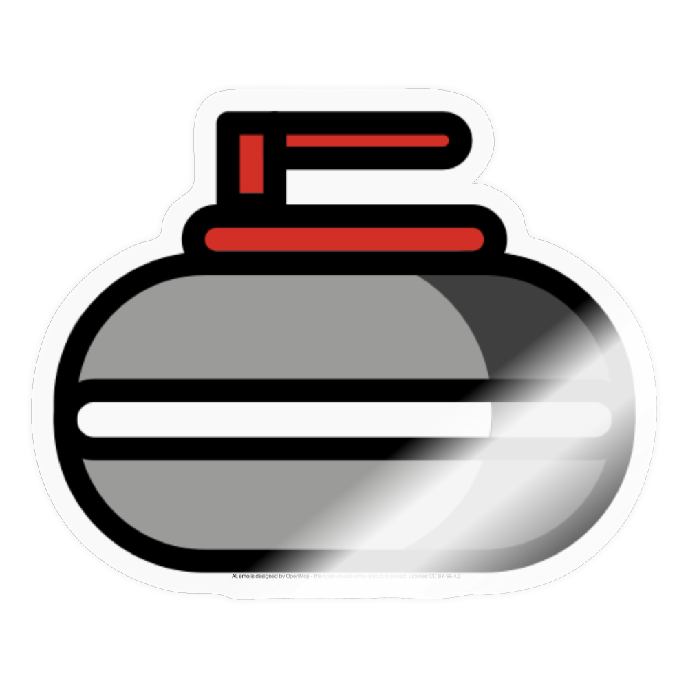 Curling Stone Moji Sticker - Emoji.Express - transparent glossy