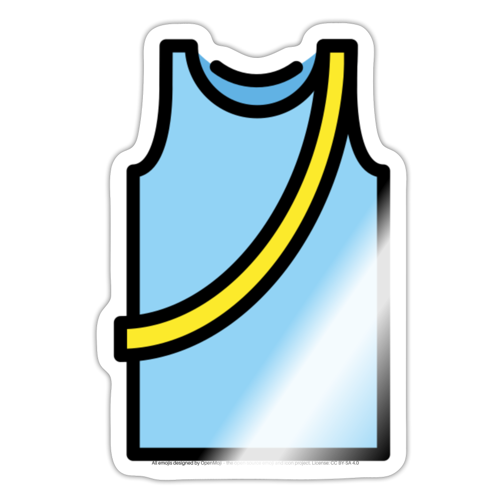 Running Shirt Moji Sticker - Emoji.Express - white glossy